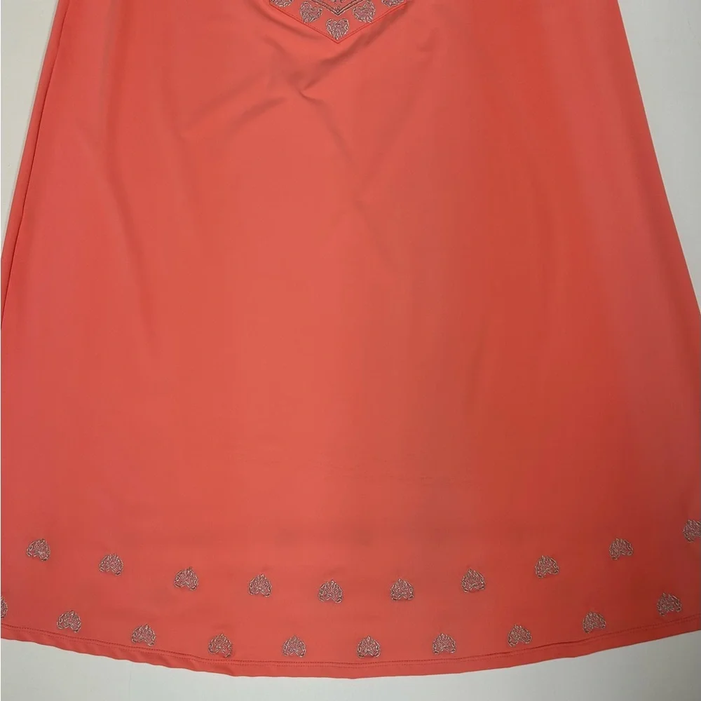 Cabana LifeCoral Sleeveless Dress with Embroidered Details - Picture 4 of 5